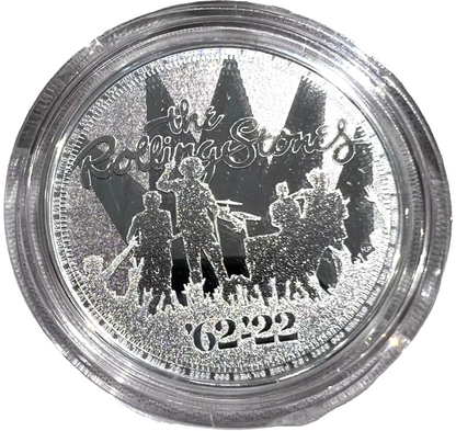 2022 Great Britain 1 oz .999 Silver 60 Years The Rolling Stones Coin BU Capsule