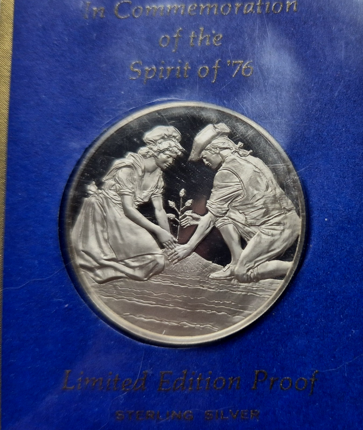 1976 Postmasters of America Spirit of 76 Sterling Silver Proof Medal FDC Issue 1