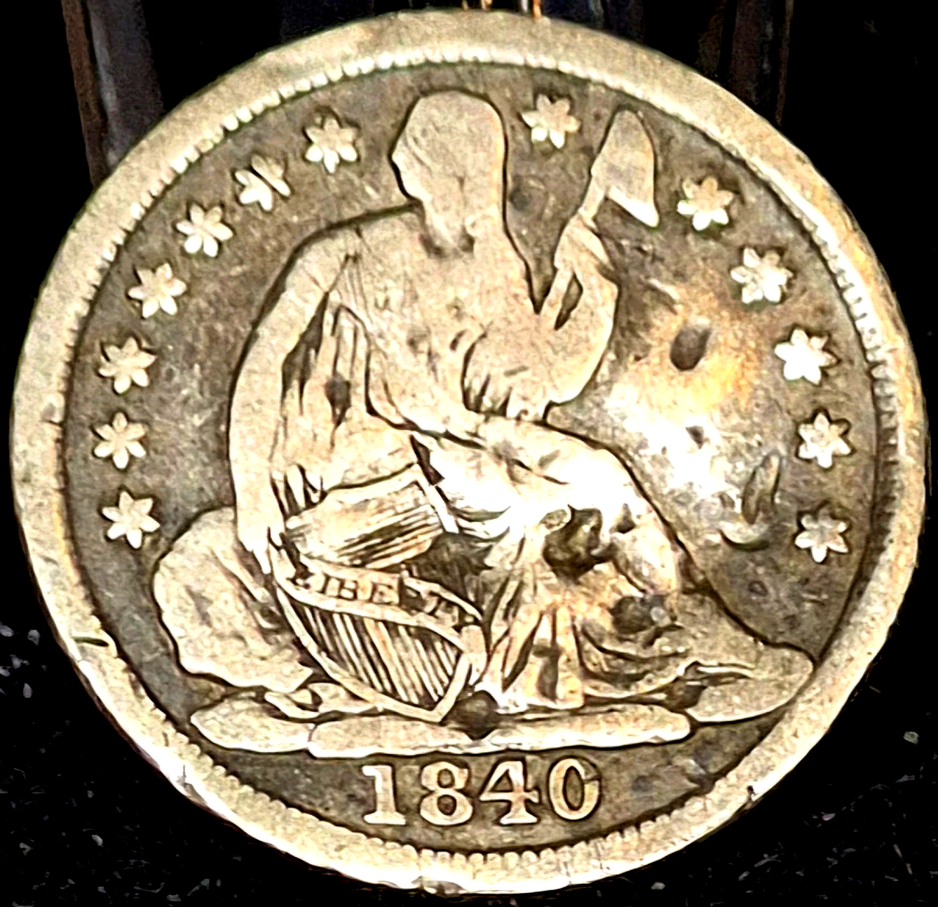 1840-O NO DRAPERY Seated Liberty Silver Half Dime VG+ Features RARE KEY DATE 10C