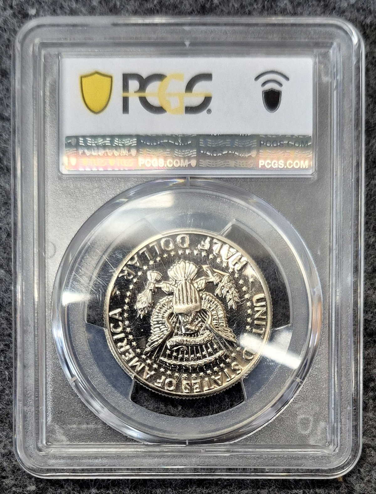 1971-S Kennedy Half Dollar PCGS PR68 Proof 50C Clad Coin - Scratched Holder
