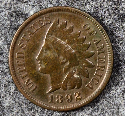 Lot (3) 1892 Indian Head Cents Different Tones Matching XF Features Coins Shown