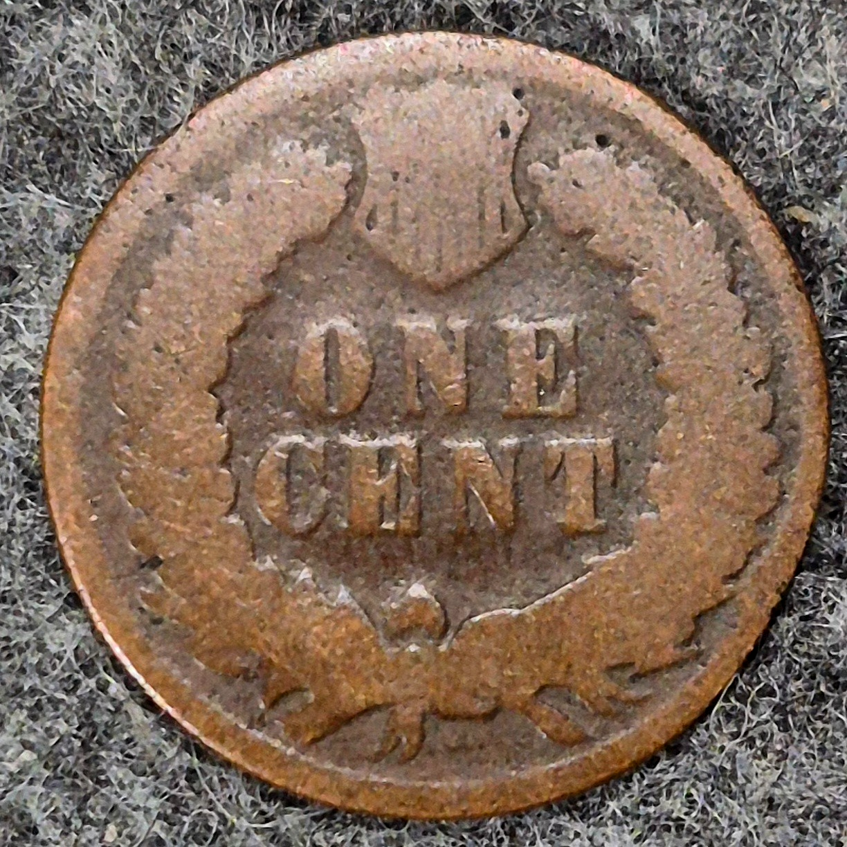 1873 Indian Head Cent Penny AG or Less Features, Hole Filler, Coin Pictured 1C