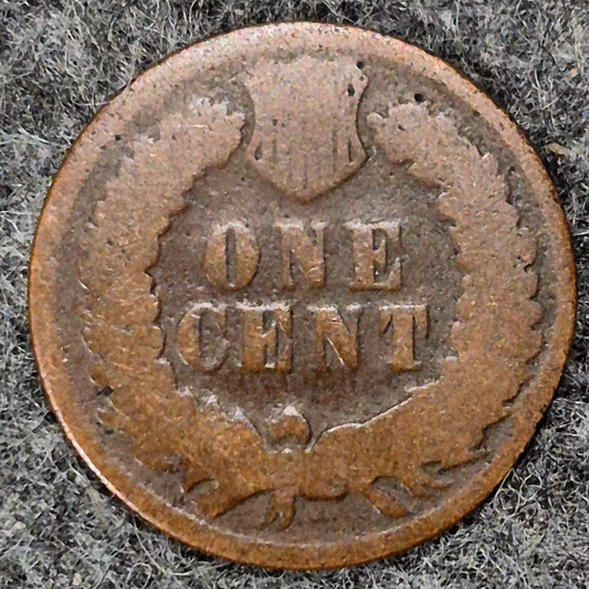 1873 Indian Head Cent Penny AG or Less Features, Hole Filler, Coin Pictured 1C