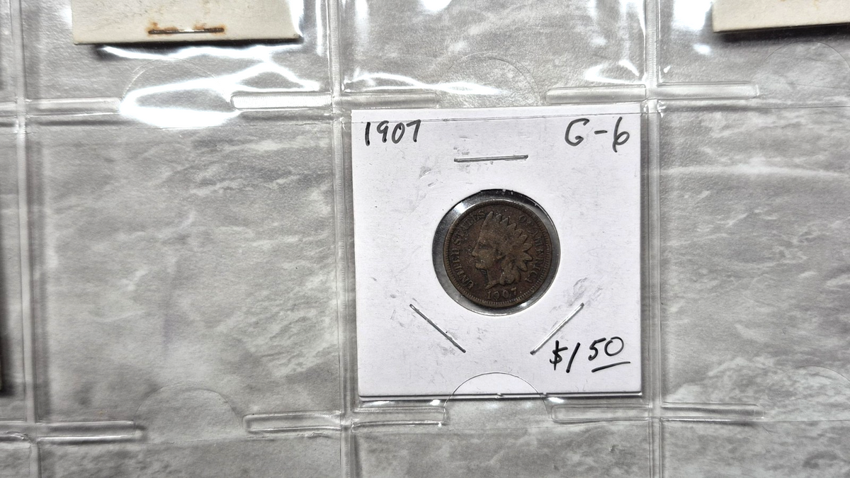 Lot of 11 Indian Head Cents 1897-1907 Vintage 2x2 Flips Old Collection 1C Penny