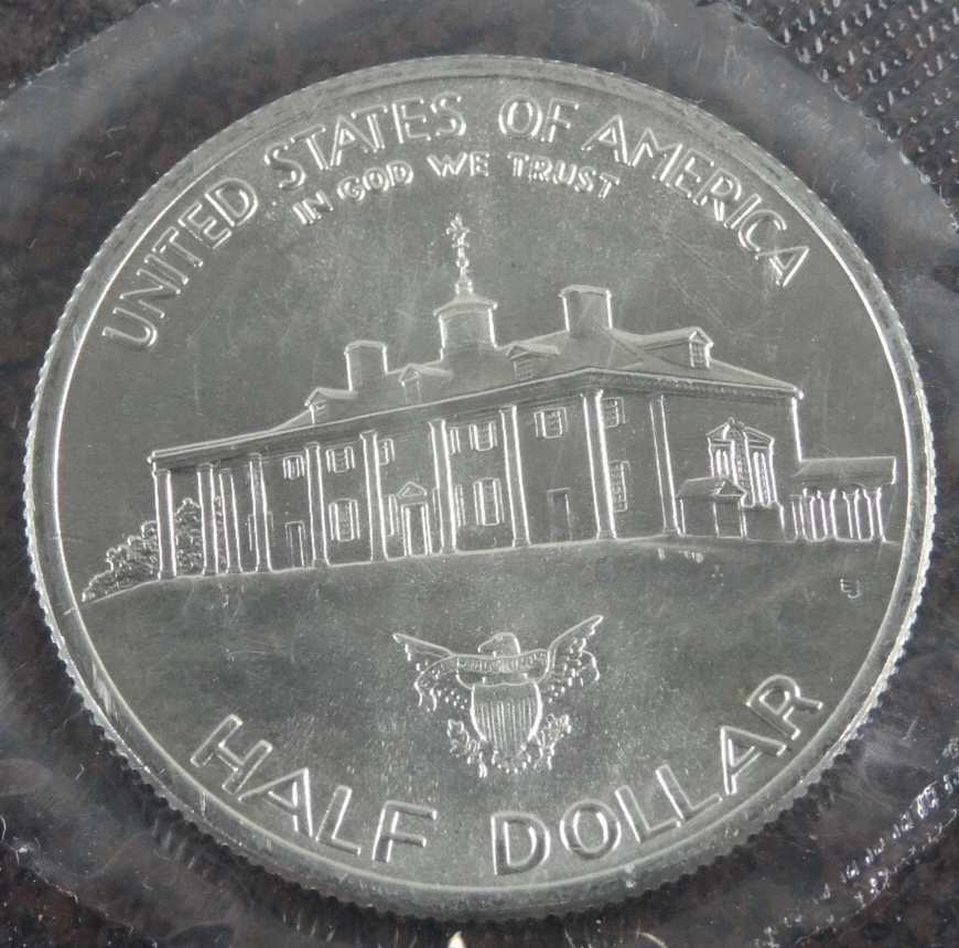 1982-D George Washington Commemorative Half Dollar 90% Silver BU Unc Box & COA