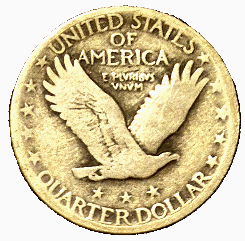1927-P Standing Liberty Quarter 90% Silver Strong VG-F Features 25C