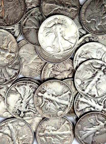 90% Silver Walking Liberty Half Dollar Choose How Many Coins 50c Walkers VG-VF+