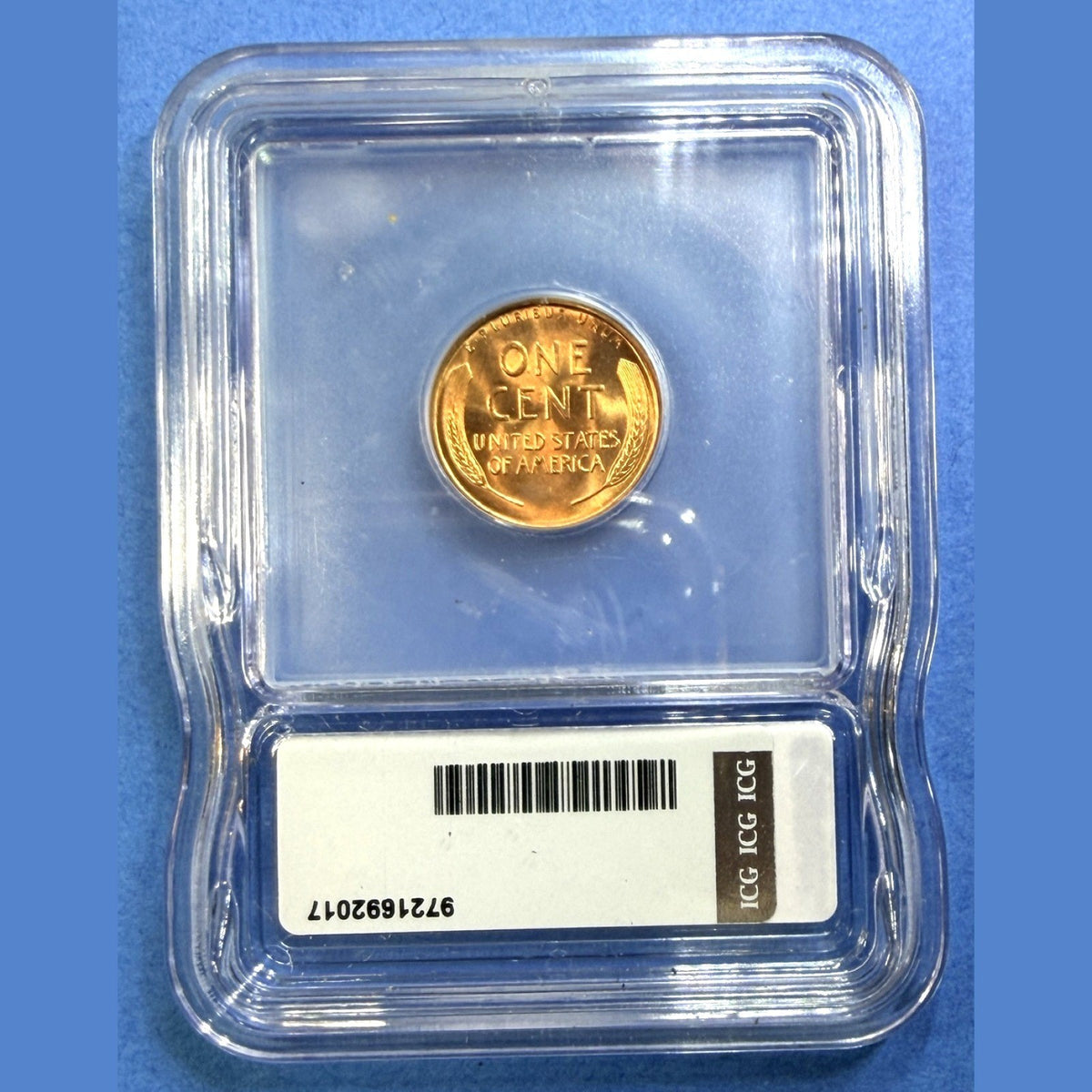 1958-D Lincoln Wheat Cent ICG MS65 RD Last Year Wheat Reverse Full Red Penny