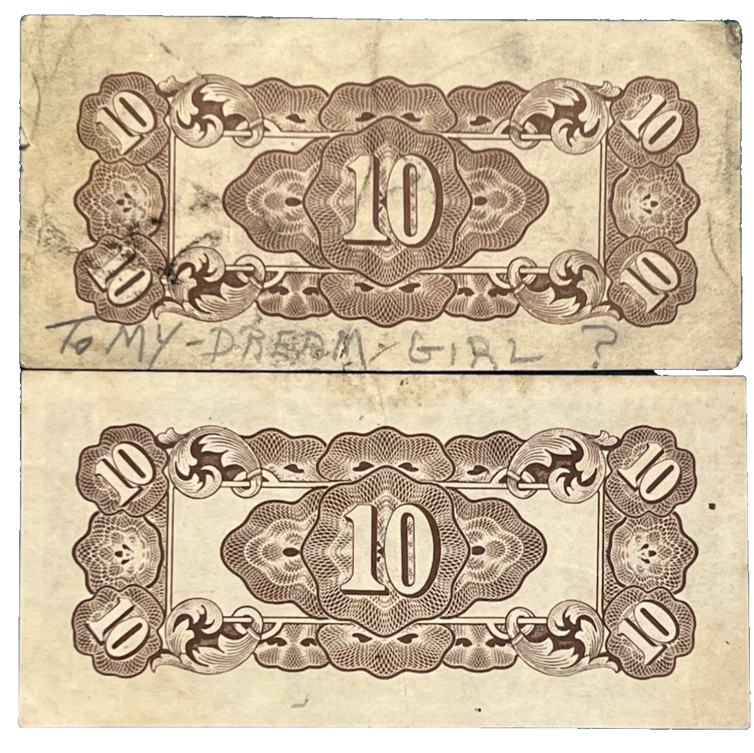 (4) 1942 Japanese Government Ten (10) Centavos WWII Philippines Occupation Money