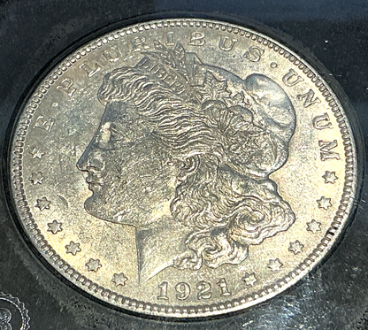 🔥1921 Morgan Silver Dollar 💎BA Authenticated💎 Very Good Condition In Slab