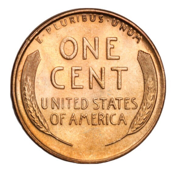1945-S Red Gem BU Lincoln Wheat 1c BRILLIANT UNCIRCULATED From OBW Roll