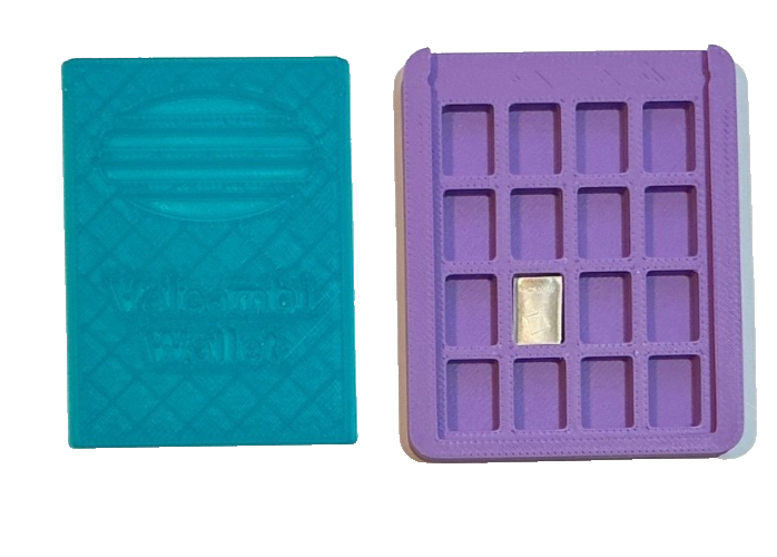 Purple/Green Valcambi Wallet Holds 32 SILVER Bars Slide Top INCLUDES 1 Gram Bar