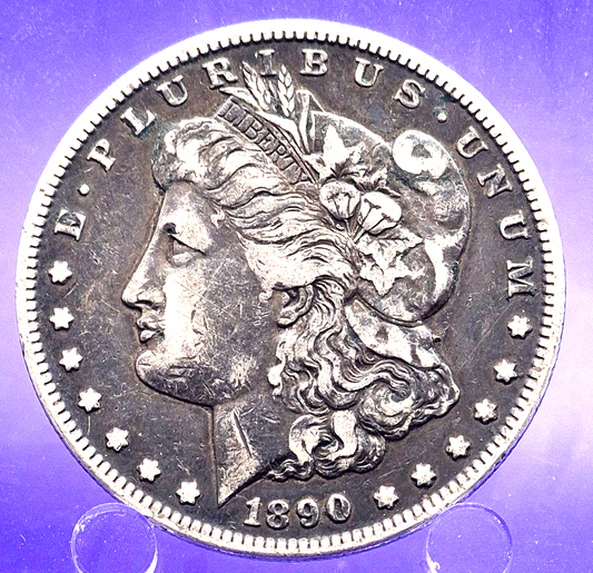 1890-CC Morgan Silver $1 Dollar  Carson City $1 Full Liberty MONSTER  TONED COIN