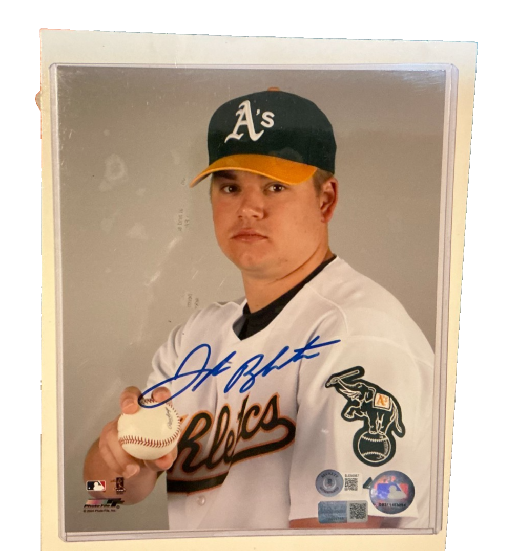 ⚾️ Joe Blanton Signed 8x10 Licensed Photo COA: BAS Beckett Oakland A's