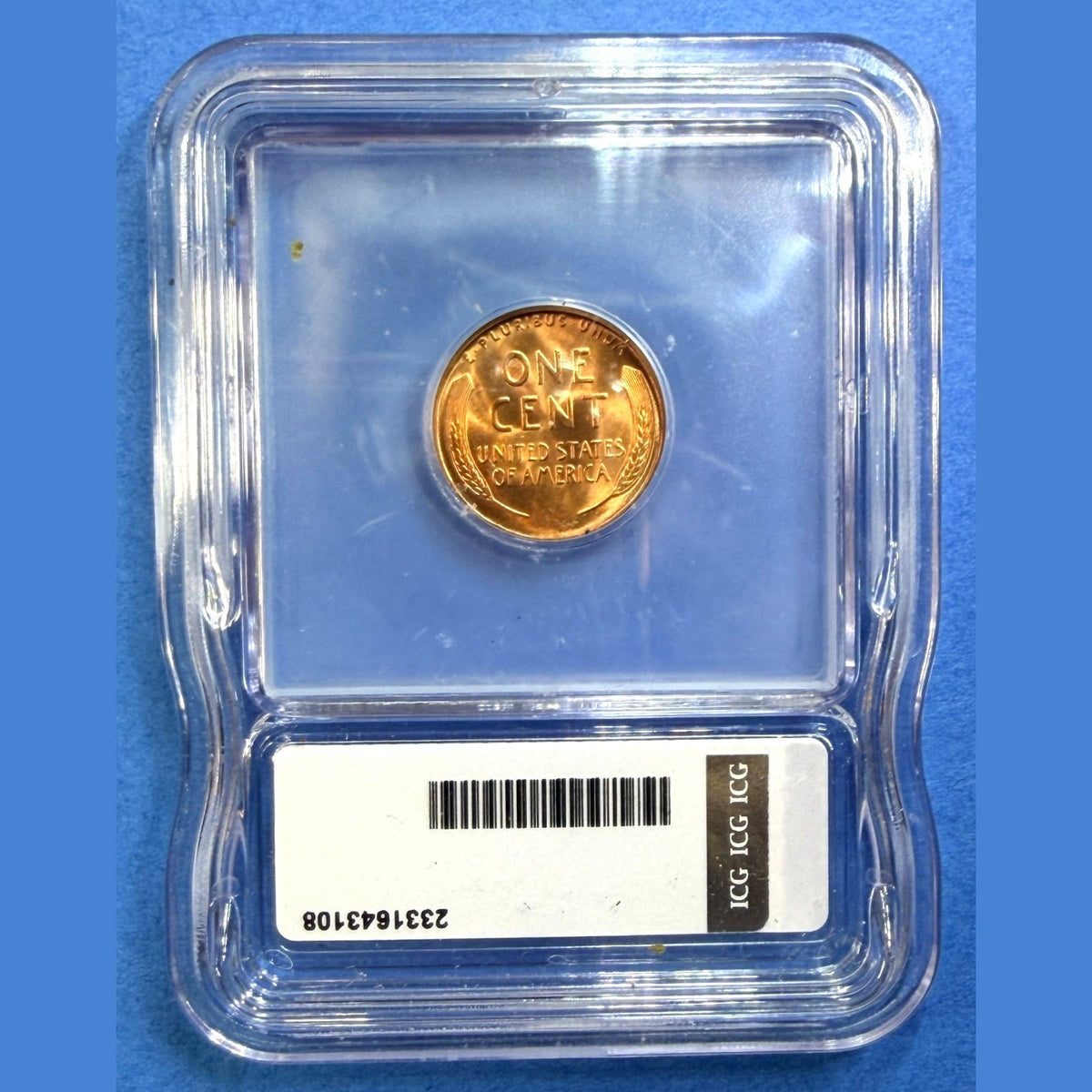 1954-S Lincoln Wheat Cent ICG MS65 RD Full Red Luster San Francisco Mint Penny