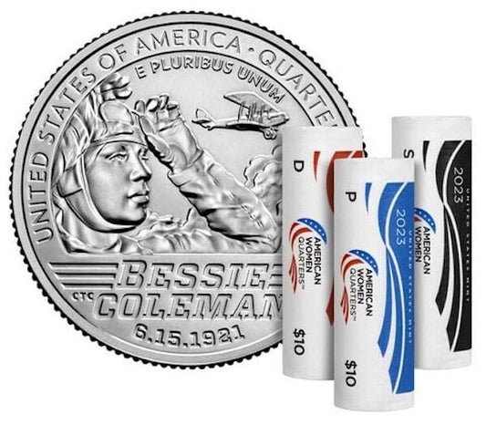 2023 3 Coin Set P/D/S Bessie Coleman American Women  Quarters BU Uncirculated
