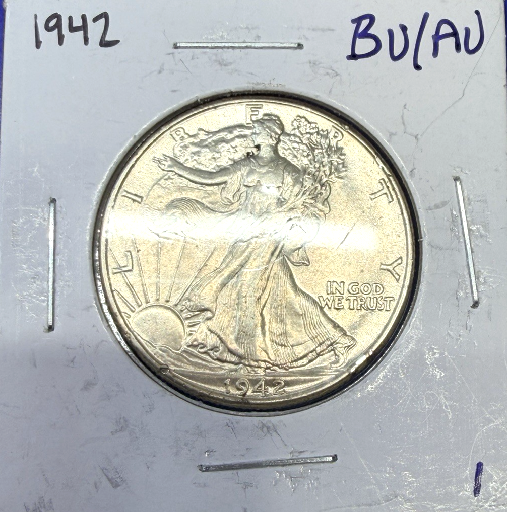 LOT OF 4 ~ 90% Silver Walking Liberty Half Dollars Brilliant Uncirculated BU