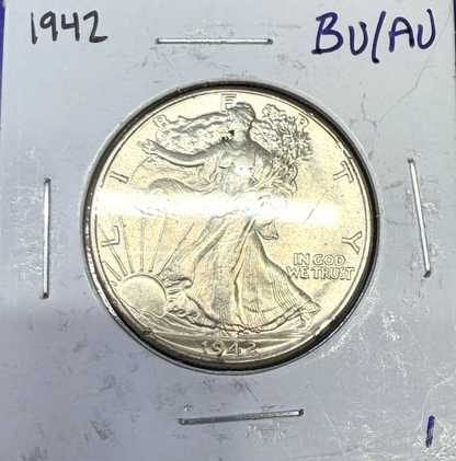LOT OF 4 ~ 90% Silver Walking Liberty Half Dollars Brilliant Uncirculated BU