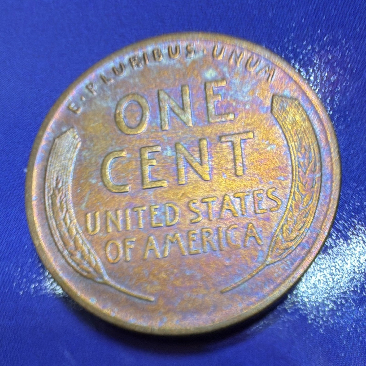 1915-S Lincoln Wheat Cent 1C XF-AU Toned US Coin San Francisco