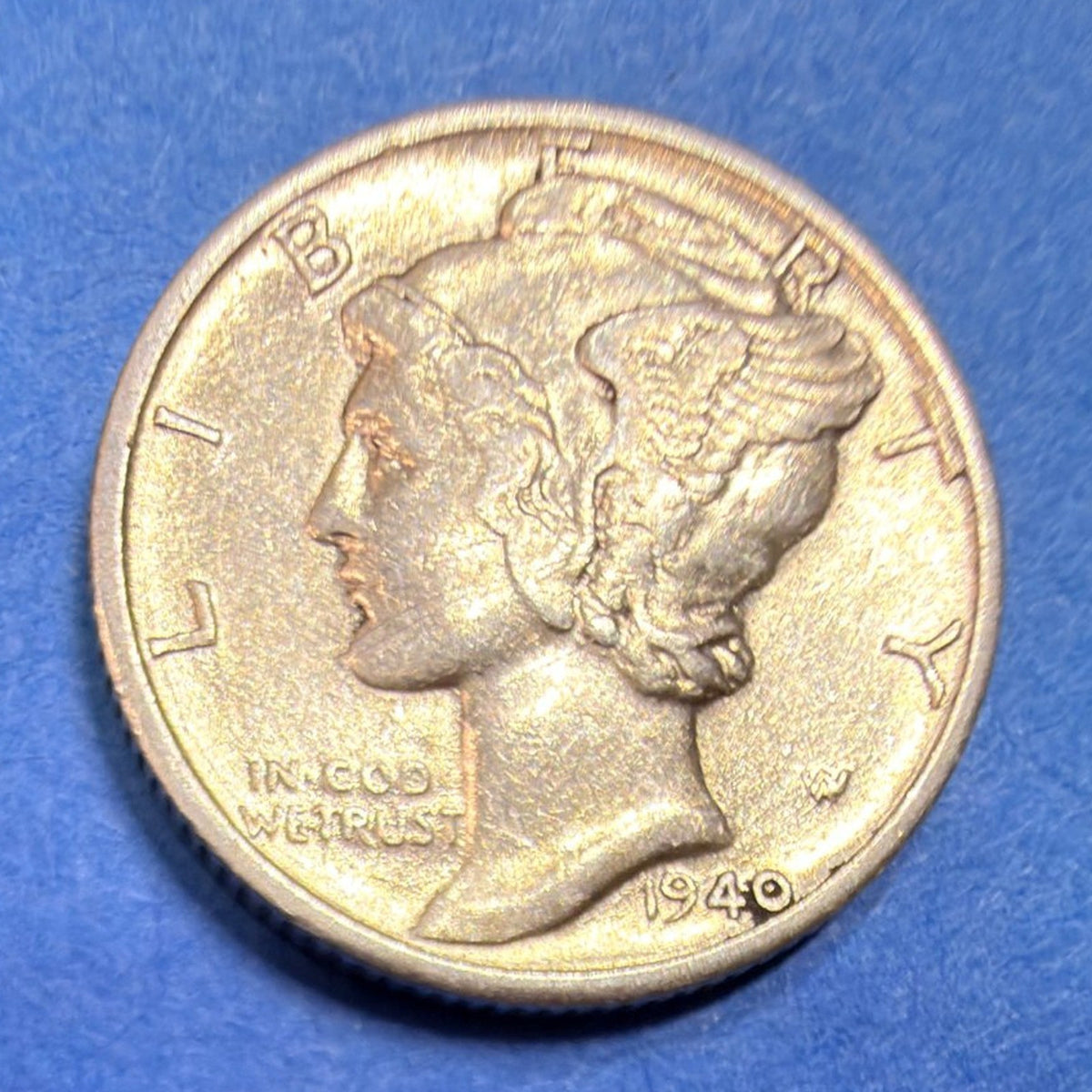 1940-D Mercury Dime 10C AU About Uncirculated 90% Silver Winged Liberty Coin