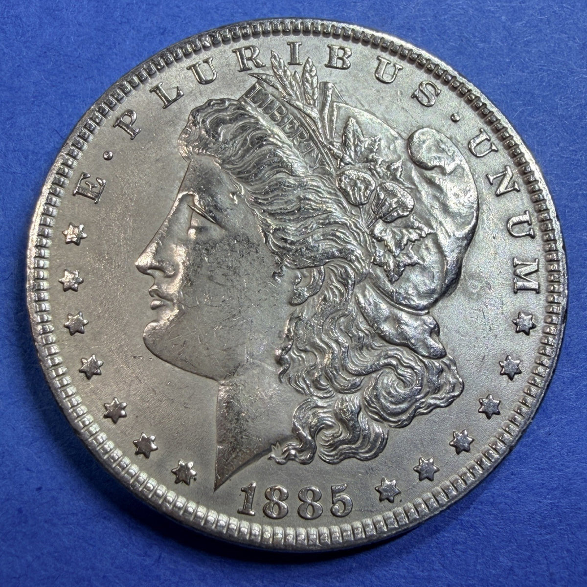 1885 Morgan Silver Dollar $1 BU Philadelphia Mint 90% Silver US Coin