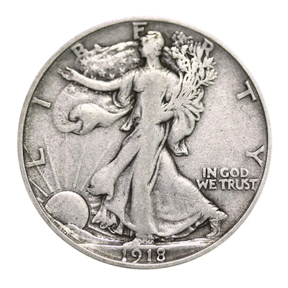 $1 Face Value 90% Silver Walking Liberty Half Dollar (Two Coins) G - VG Features