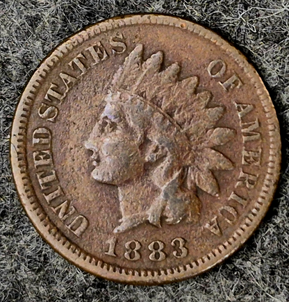 1883 Indian Head Cent Penny VF Features Full Liberty, Receive Coin Pictured 1C