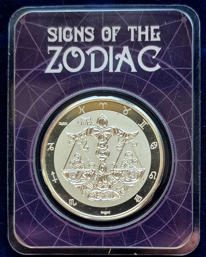 2022 Tokelau 1 oz .999 Silver $5 Zodiac Series: Libra BU (TEP)