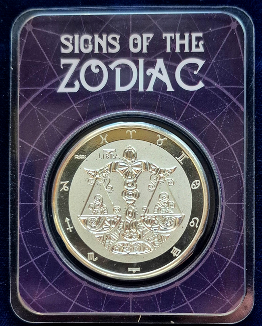 2022 Tokelau 1 oz .999 Silver $5 Zodiac Series: Libra BU (TEP)
