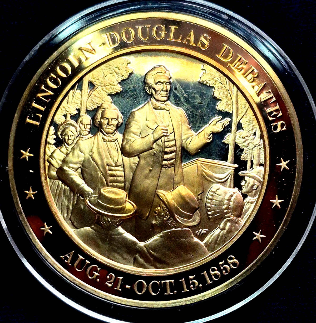 FRANKLIN MINT HISTORY OF THE U.S 1858 LINCOLN-DOUGLAS DEBATES #83 SERIES OF 200