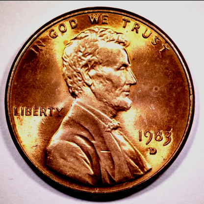 1983 D Lincoln Memorial 🔥OBW Bank Roll🔥BU Brilliant Uncirculated 1C From