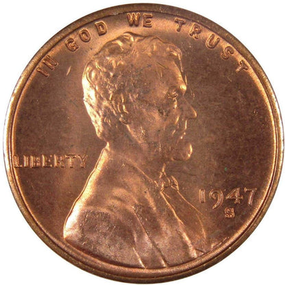 1947-S Lincoln Wheat Back BU Brilliant Uncirculated 1C 🔥From OBW Bank Roll🔥
