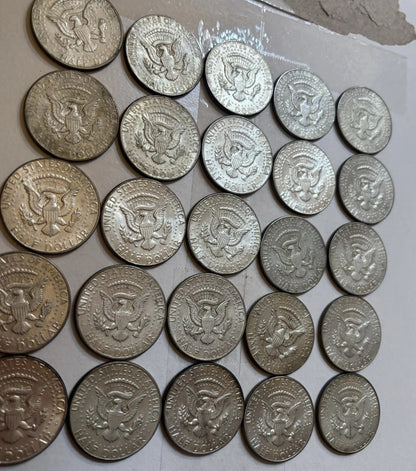 1965-1970 Kennedy Half Dollars 40% SILVER Coin Random Selection