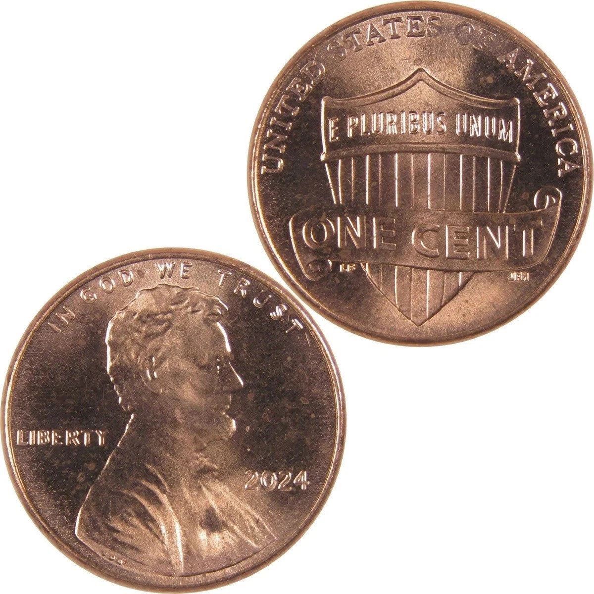 2024 P Lincoln Shield BU Brilliant Uncirculated 1C From 🔥 Philly Bank Roll🔥