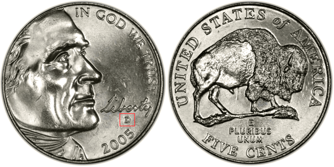 ⭐️ 2005-D Jefferson Buffalo Nickel Westward Journey BU Coin From U.S. Mint Roll