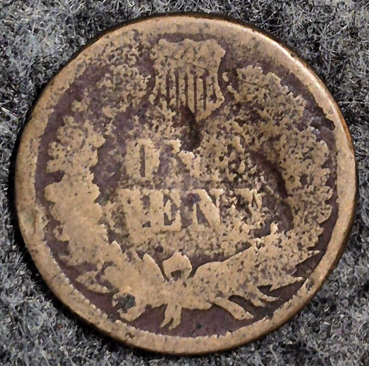 1861 Indian Head Cent AG or Less Features Type II Chunky Oak Wreath Coin Shown