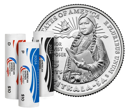 2024 P/D/S 3 COIN SET Zitkala-Ša American Women Quarters BU Uncirculated 2