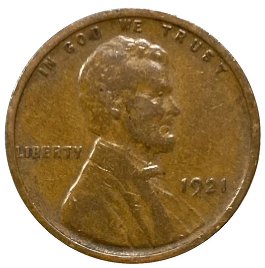 🔥 1921 P Lincoln Wheat Cent Good - Very Good (G-VG) Condition Copper Penny 1c