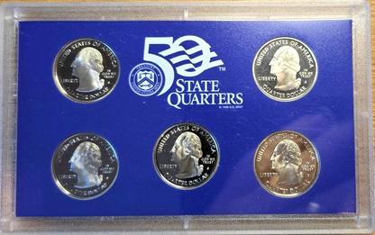 United States 5-piece Proof Set 2008 U.S. Mint 50 State Quarters Proof 25C