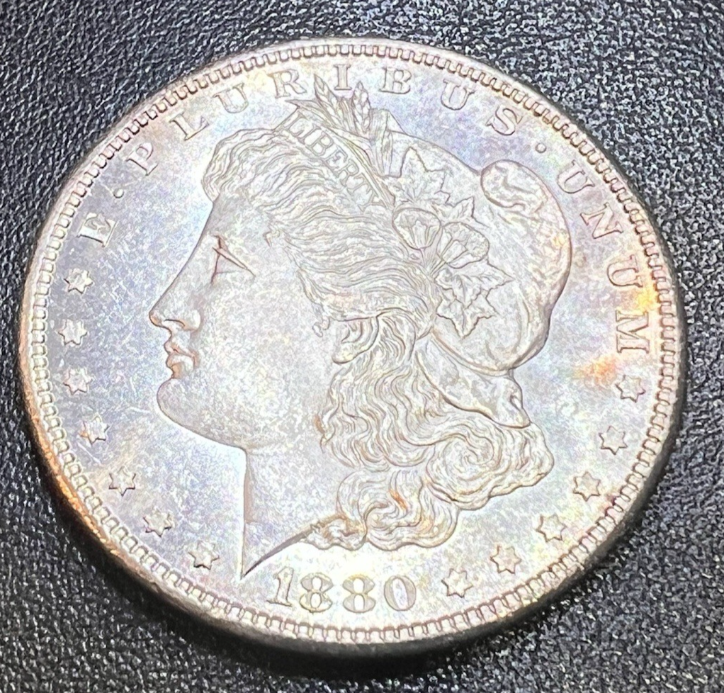 1880-S Morgan Silver Dollar Bright, Well Struck, Sharp Feathers GEM MS Features