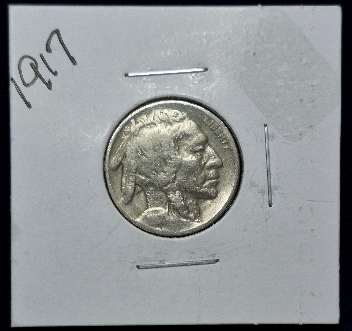 1917 Buffalo Nickel Nice G-VG Features Faint Date Partial Horn Better Date