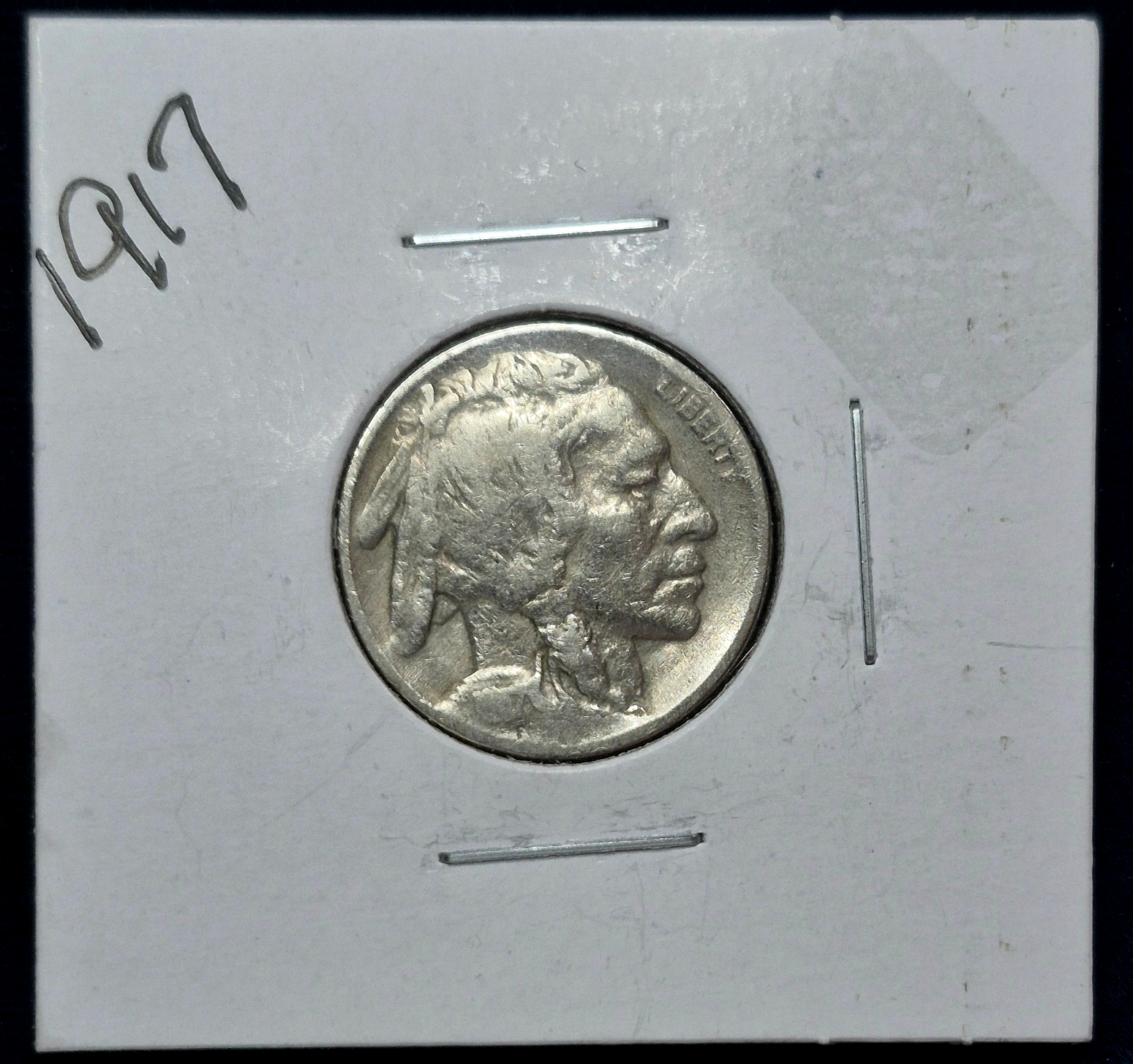 1917 Buffalo Nickel Nice G-VG Features Faint Date Partial Horn Better Date