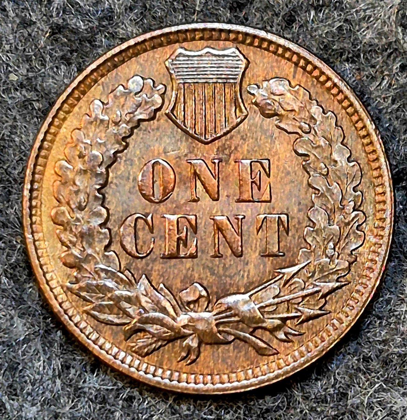 1908 Indian Head Cent Penny BU *UNCIRCULATED* MS Highly Sought Wood Grain Finish