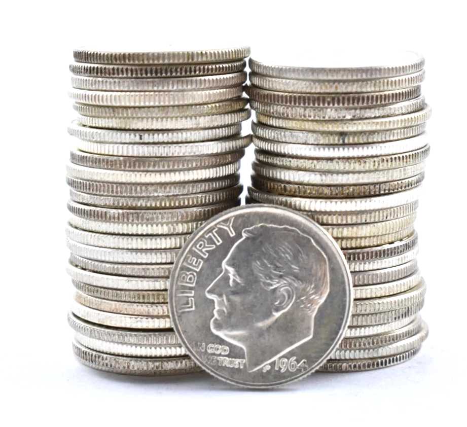 AU/BU 90% SILVER Roosevelt Dimes Random Selection WSHTF Stacking