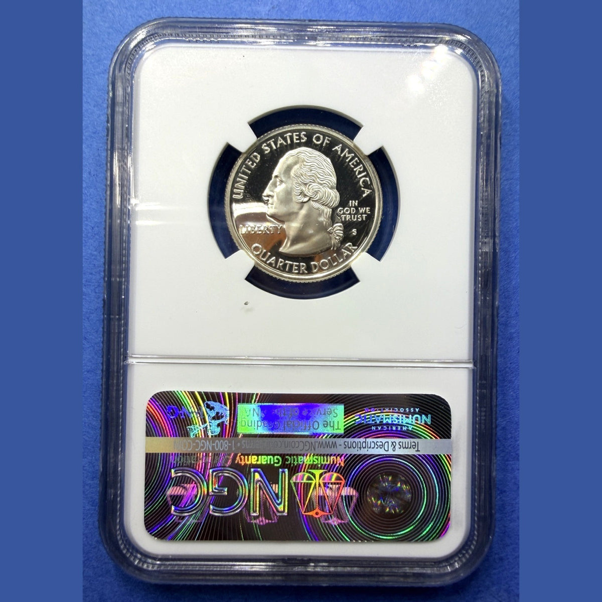 1999-S Delaware Silver State Quarter Proof NGC PF69 Ultra Cameo Washington Label