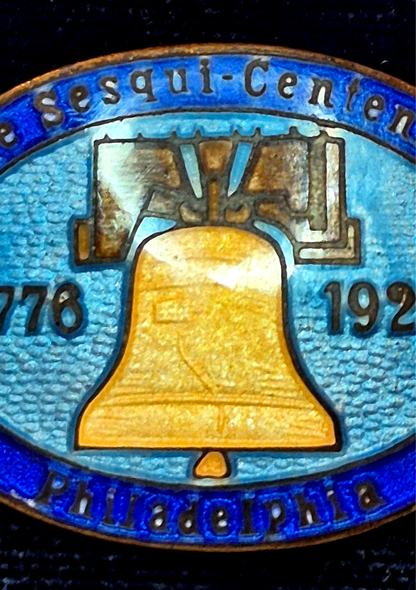 Vintage 1926 Philadelphia Sesqui-Centennial Expo Souvenir Liberty Bell Lapel Pin