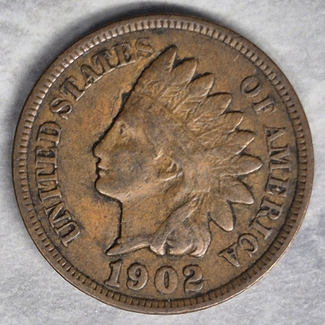 1902 Indian Head Cent Penny 1C Fine Bronze 120+ Year Old Antique US Type Coin