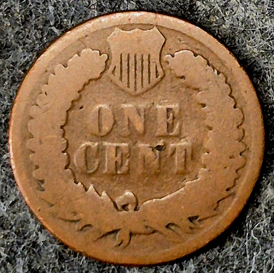 1880 Indian Head Cent Penny AG or Less Features, Hole Filler, Coin Pictured 1C