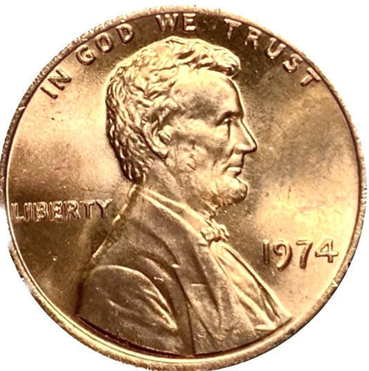 1974 P Lincoln Memorial 🔥From OBW Bank Roll 🔥 BU Brilliant Uncirculated 1C