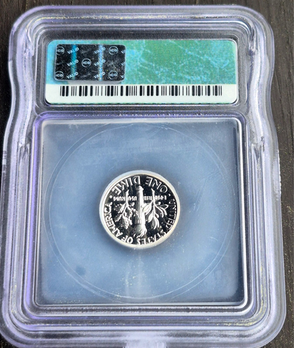 2000-S Proof Roosevelt Dime ICG Graded a Perfect PR70 DCAM 90% Silver Coin 10C